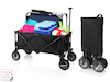 Praktischer Klappbarer Bollerwagen mit Teleskopstange, Ladegewicht: 70kg Praktischer Klappbarer Bollerwagen Schwarz mit Teleskopstange, Ladegewicht: 70kg