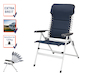 Campingstuhl / Liegestuhl Novara, in 7 Positionen verstellbar, Blau Campingstuhl / Liegestuhl Novara, in 7 Positionen verstellbar, Blau