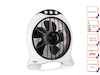 Box Ventilator mit 3 Stufen, oszillierend, Timerfunktion, 50 Watt, 1250 U/m Box Ventilator mit 3 Stufen, oszillierend, Timerfunktion, 50 Watt, 1250 U/m