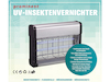 Insektenvernichter mit 2 UV-Lampen á 6 Watt, Wirkungskreis bis 30 m² Elektrischer UV Insektenvernichter 12Watt Fliegenfalle Mückenabwehr