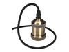 im Setpoint Elektromarkt günstig kaufen. Universal Schnurpendel Retro mit E27 Filament LED, Bronze / Kabel Textil schwarz
