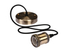 im Setpoint Elektromarkt günstig kaufen. Universal Schnurpendel Retro mit E27 Filament LED, Bronze / Kabel Textil schwarz