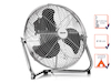 Bodenventilator in silber, Ø 30cm, 55 Watt, 3 Leistungsstufen, 130° Winkel Bodenventilator in silber, Ø 30cm, 55 Watt, 3 Leistungsstufen, 130° Winkel