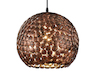 Detailansicht Vintage Pendelleuchte FRIEDA, Metall in Kupferfarbig antik, Ø 33cm, E27-Fassung