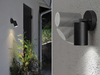 2er-Set Aluminium Wandspot MODENA schwarz, GU10, Höhe 10,5 cm, IP44 2er-Set Aluminium Wandspot MODENA schwarz, GU10, Höhe 10,5 cm, IP44