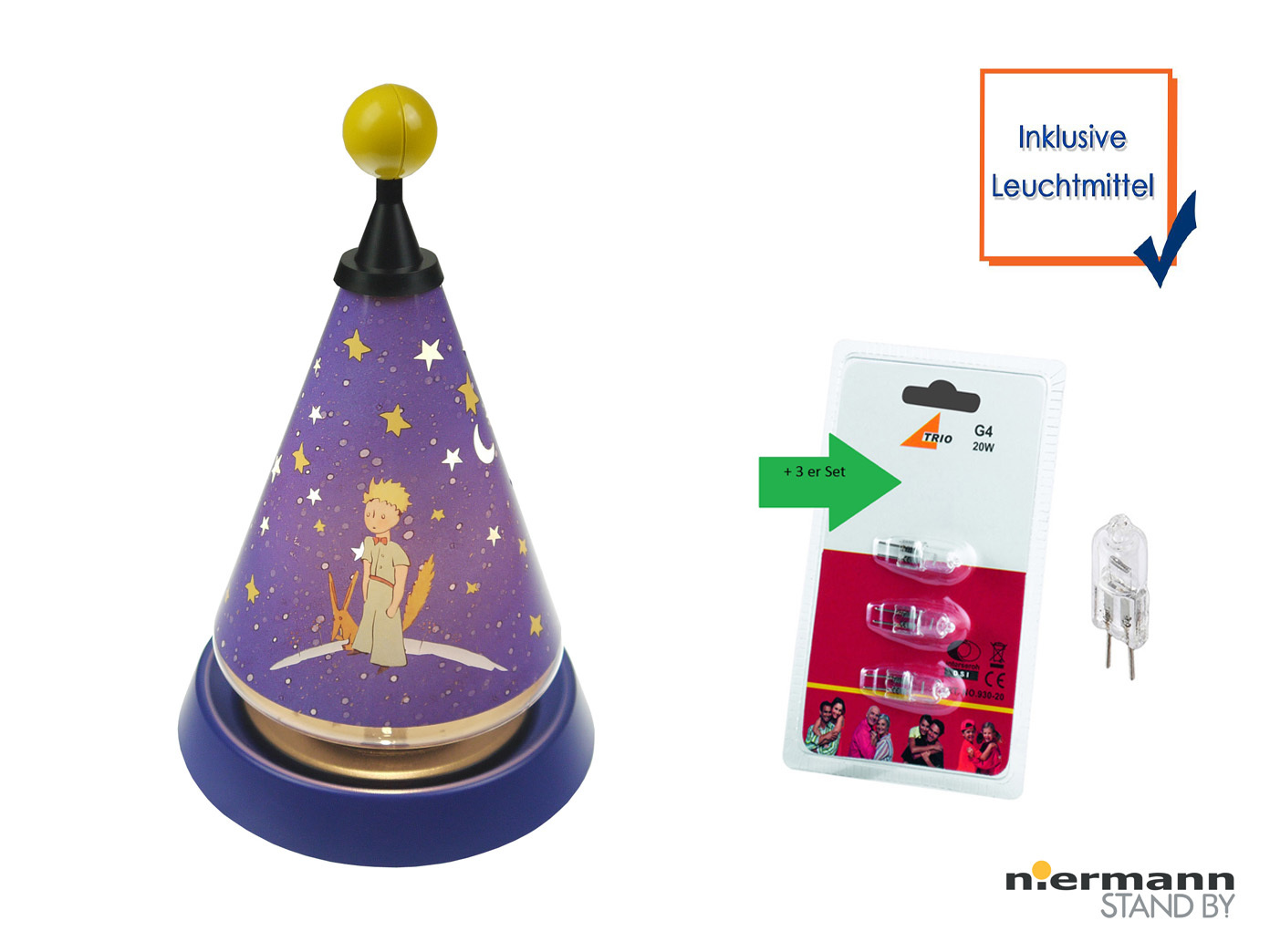 Mesa de noche lámpara Carrousel con 3er set bombilla proyecta luna y estrellas Mesa de noche lámpara Carrousel con 3er luna set bombilla proyecta luna 3er y estrellas c34068