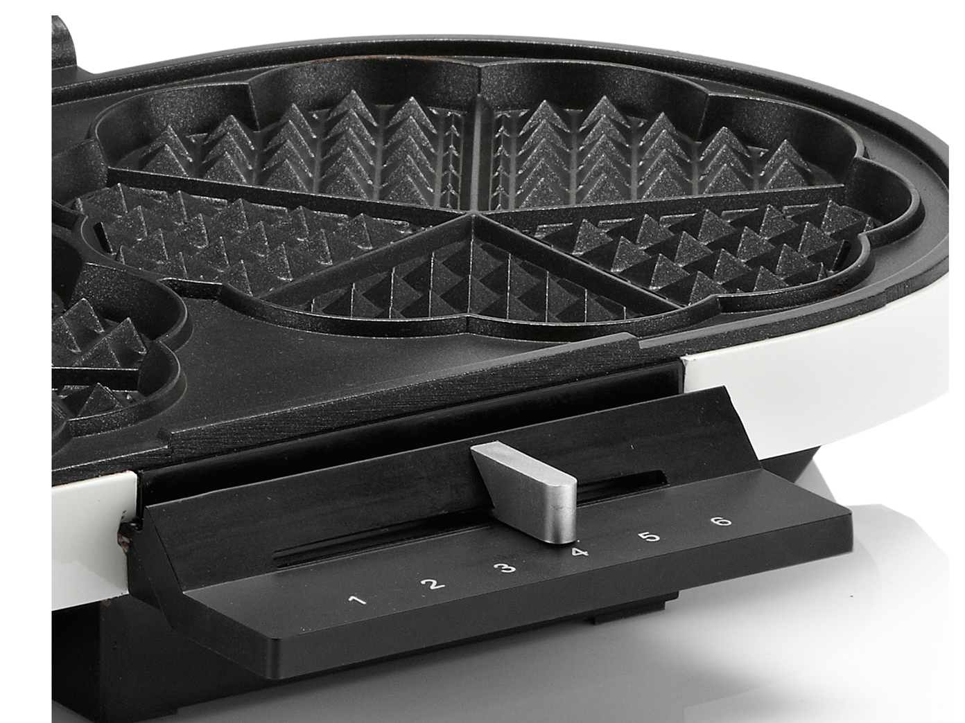 Waffeleisen Waffelautomat schwarz 1200 Watt mit ILAG/®-Antihaftbeschichtung f/ür leichte Reinigung
