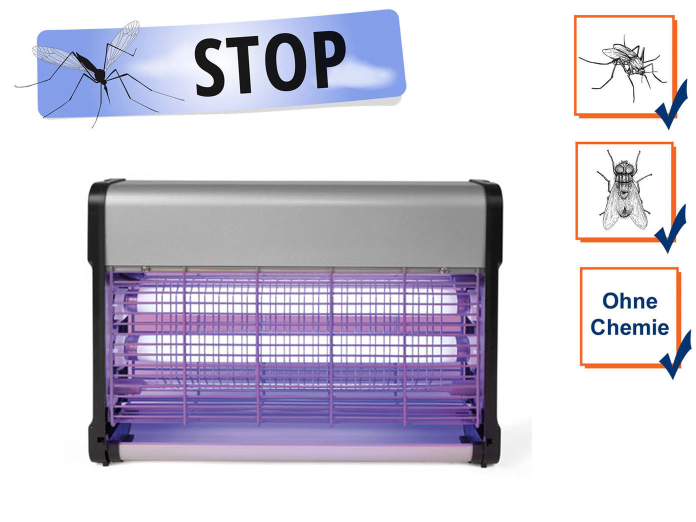 Elektrische UV Stechmückenfallen Mückenschutz Fliegenfallen Insektenvernichter 