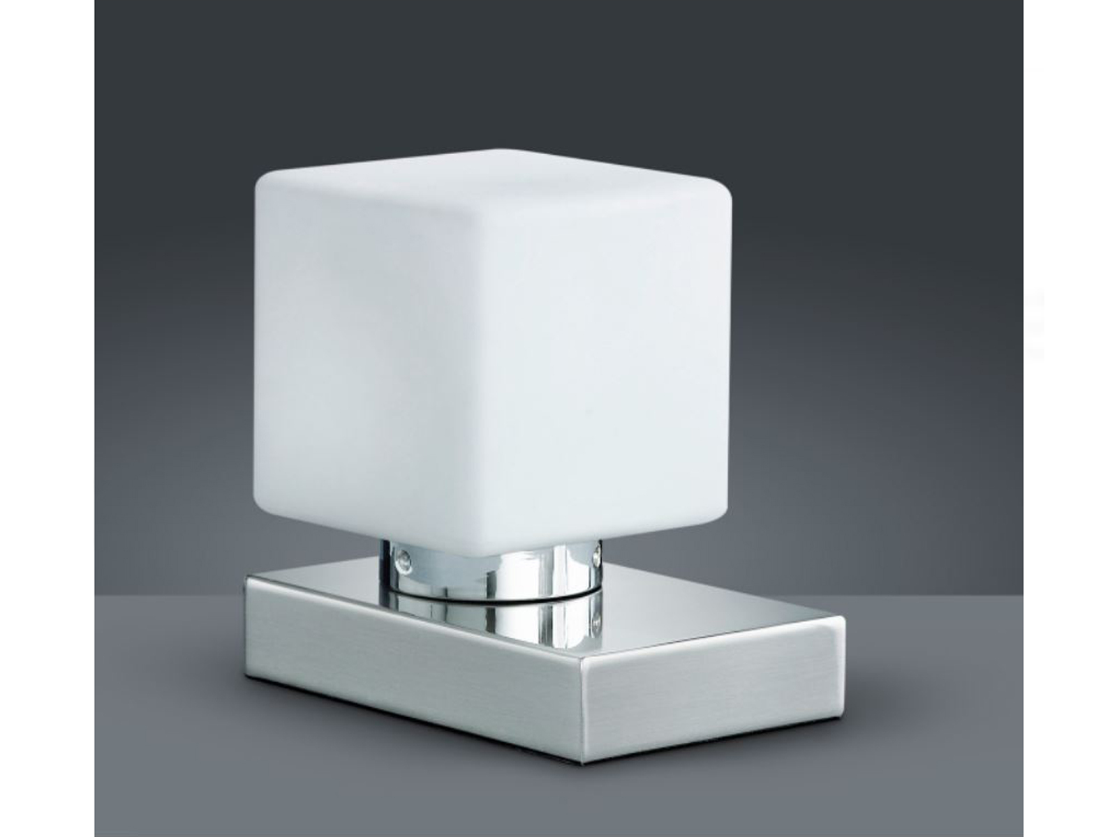 TISCHLAMPE MIT DIMMER / Touchdimmer, Glas weiß, Lampe ...