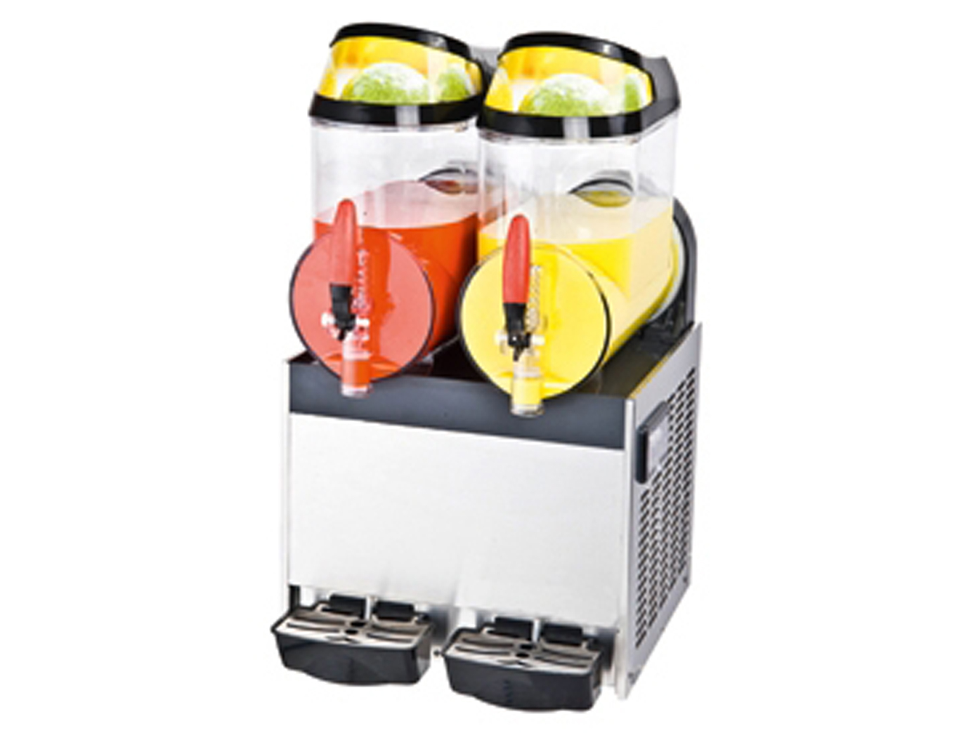 Gastro Slush Eis Maschine 2x 10L 400W 2 176 C 3 176 C Profi Slushy Maker GGG eBay