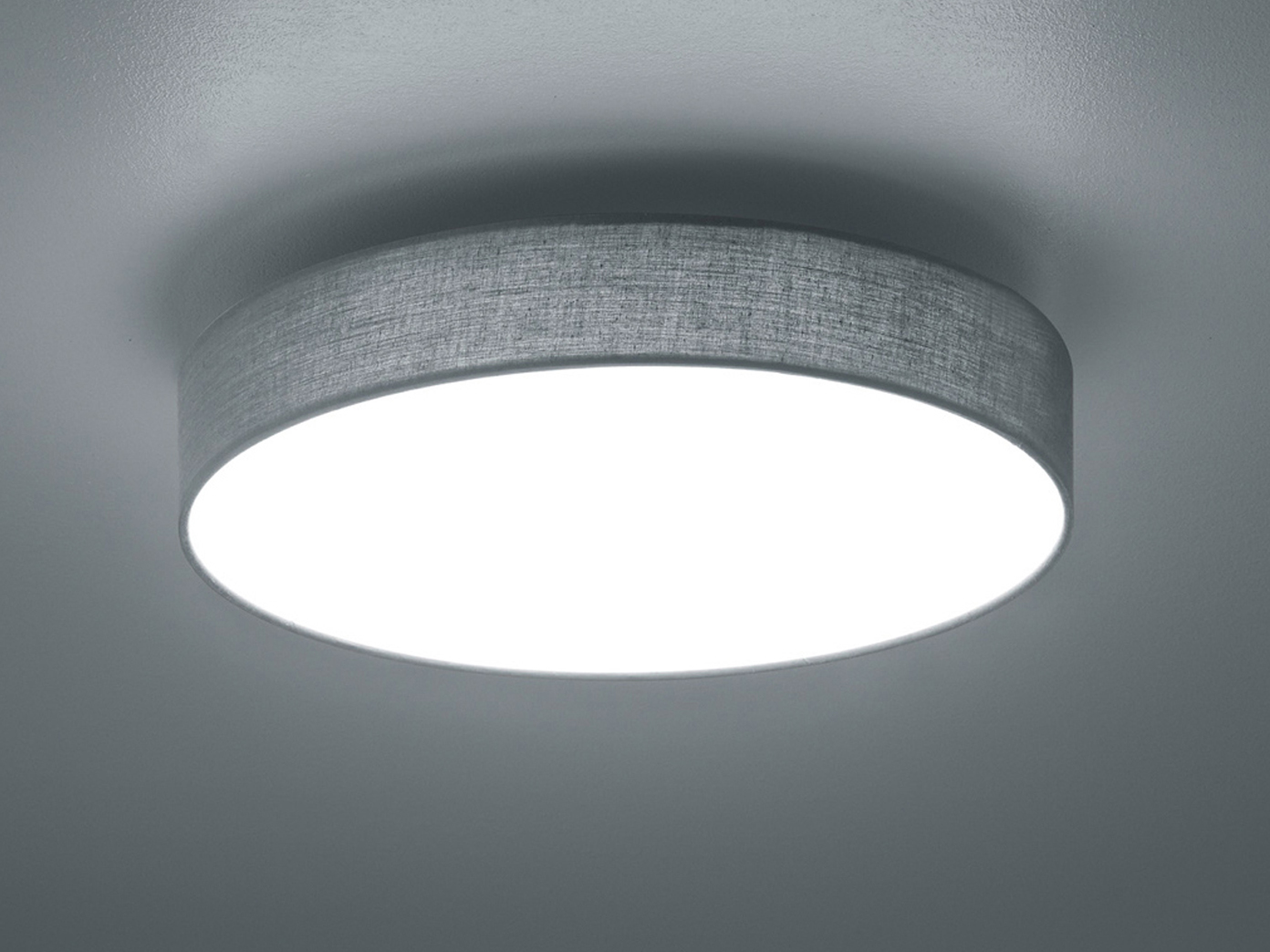 Trio LED Deckenleuchte Dimmbar LUGANO 40cm Stoffschirm