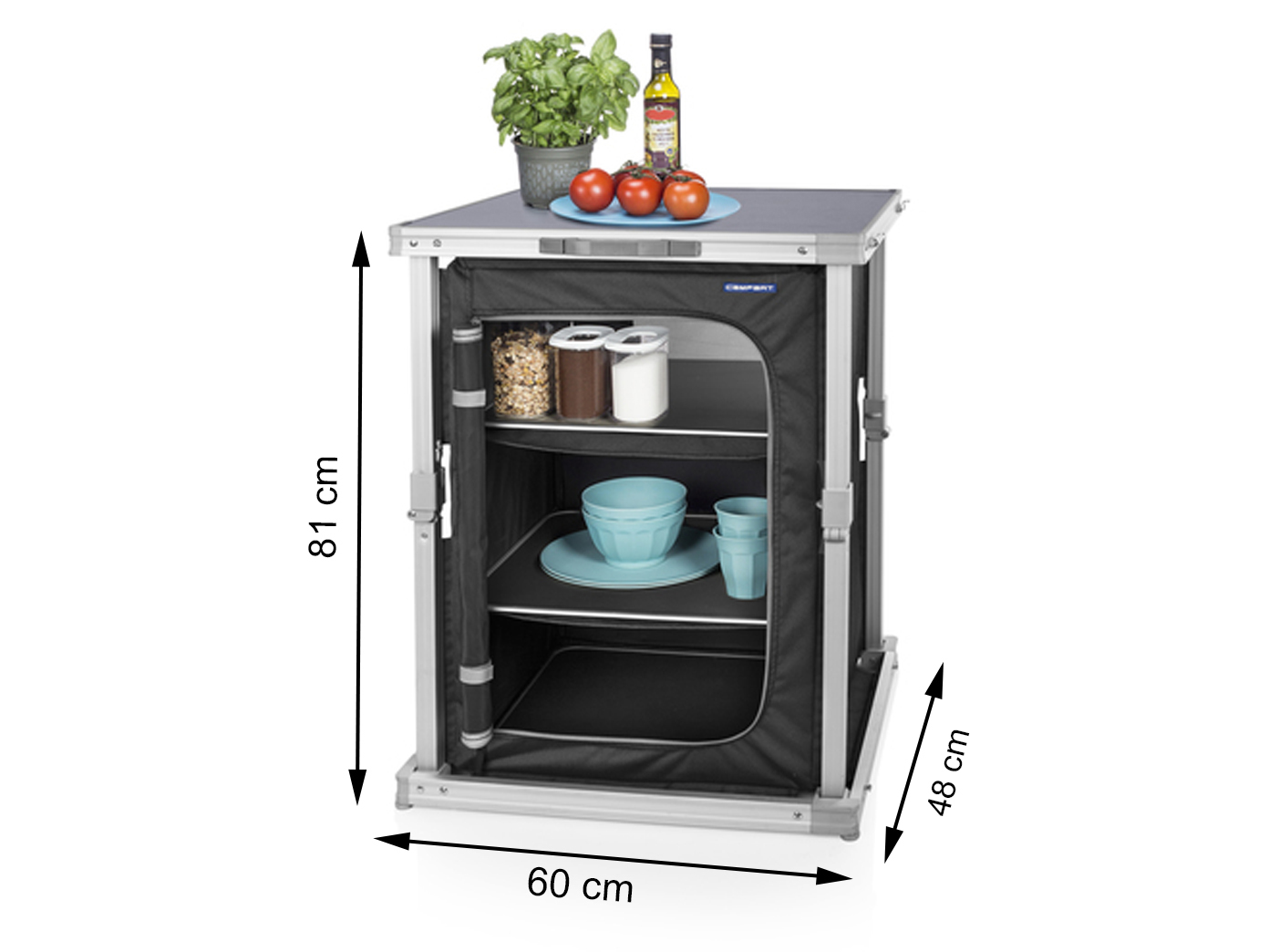 Campart Travel CU-0724 faltbarer Campingschrank, 3 Fächer, Fächer, 3 Aluminium 1d1ed3 Campart Travel CU-0724 faltbarer Campingschrank, 3 Fächer, Fächer, 3 Aluminium 1d1ed3