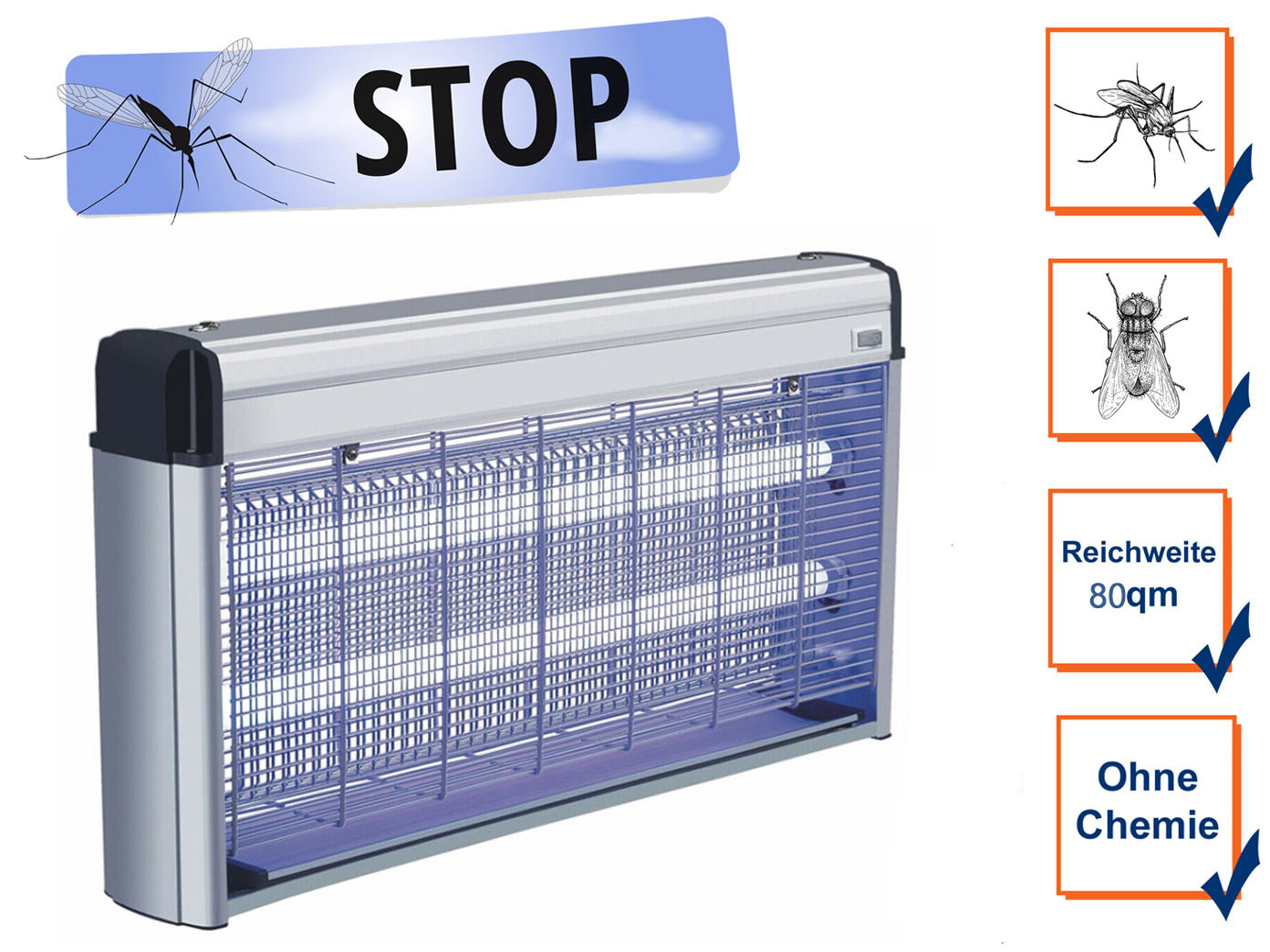 UV Mückenfalle Mückenschutz Insekten Lampe Moskito Fliegen Killer Falle 